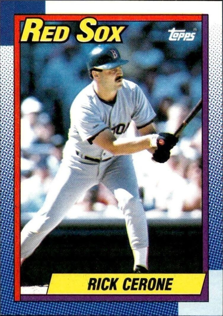 Rick Cerone 1990 Topps #303 Baseball Trading Card - Front 1990 Topps Rick Cerone #303 baseball trading card front