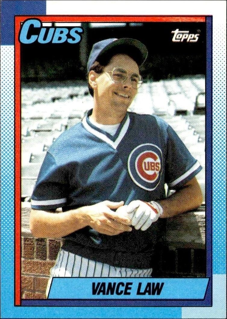 Vance Law 1990 Topps #287 Baseball Trading Card - Front 1990 Topps Vance Law #287 baseball trading card front