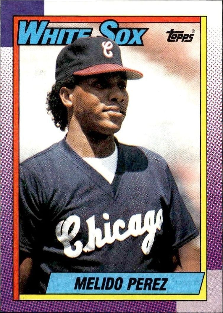 Melido Perez 1990 Topps #621 Baseball Trading Card - Front 1990 Topps Melido Perez #621 baseball trading card front