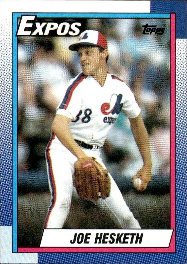 Joe Hesketh 1990 Topps #24 Baseball Trading Card - Front 1990 Topps Joe Hesketh #24 baseball trading card front