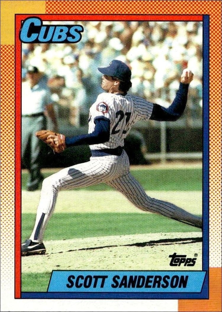 Scott Sanderson 1990 Topps #67 Baseball Trading Card - Front 1990 Topps Scott Sanderson #67 baseball trading card front