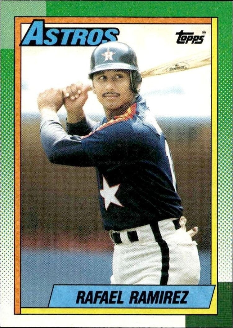 Rafael Ramirez 1990 Topps #558 Baseball Trading Card - Front 1990 Topps Rafael Ramirez #558 baseball trading card front