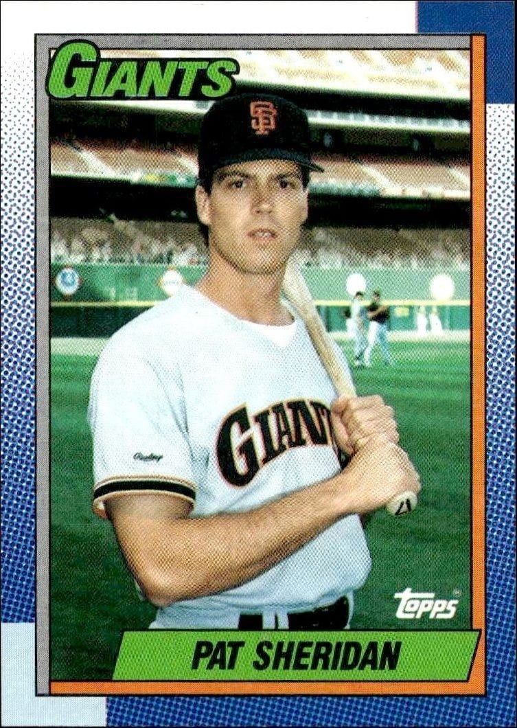 Pat Sheridan 1990 Topps #422 Baseball Trading Card - Front 1990 Topps Pat Sheridan #422 baseball trading card front