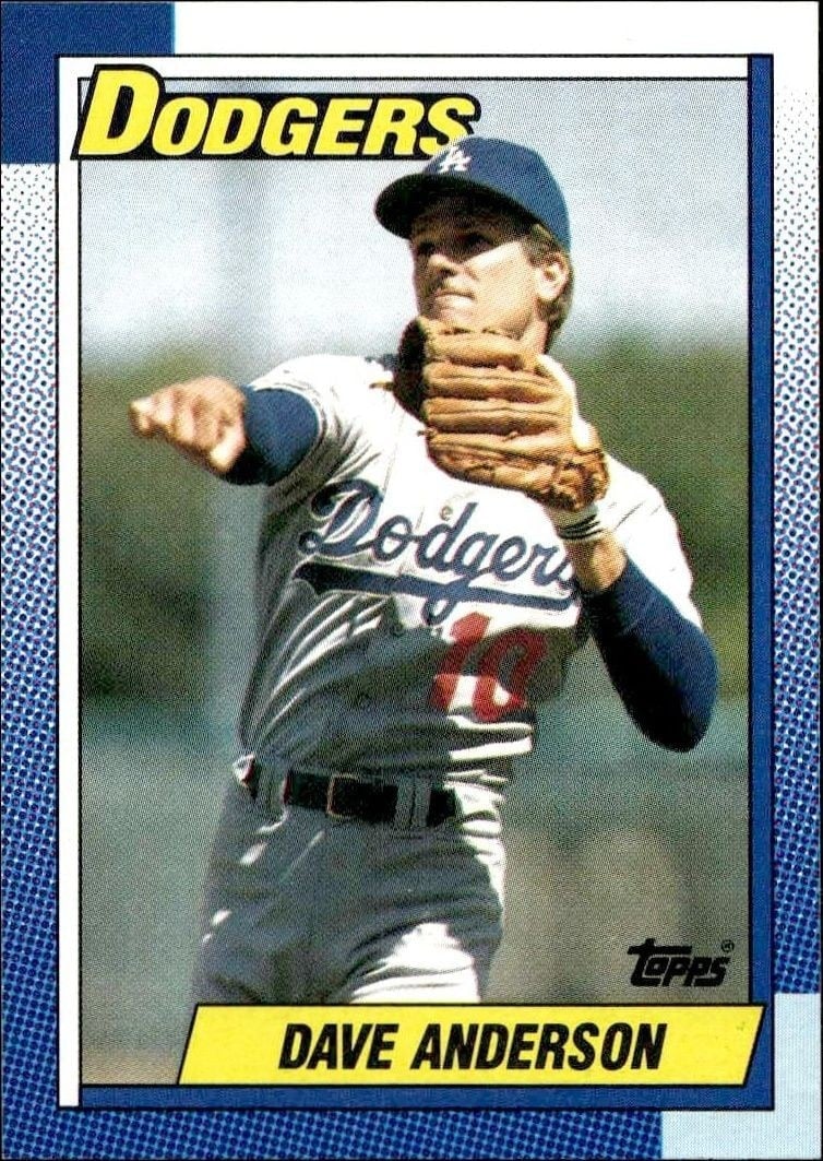 Dave Anderson 1990 Topps #248 Baseball Trading Card - Front 1990 Topps Dave Anderson #248 baseball trading card front