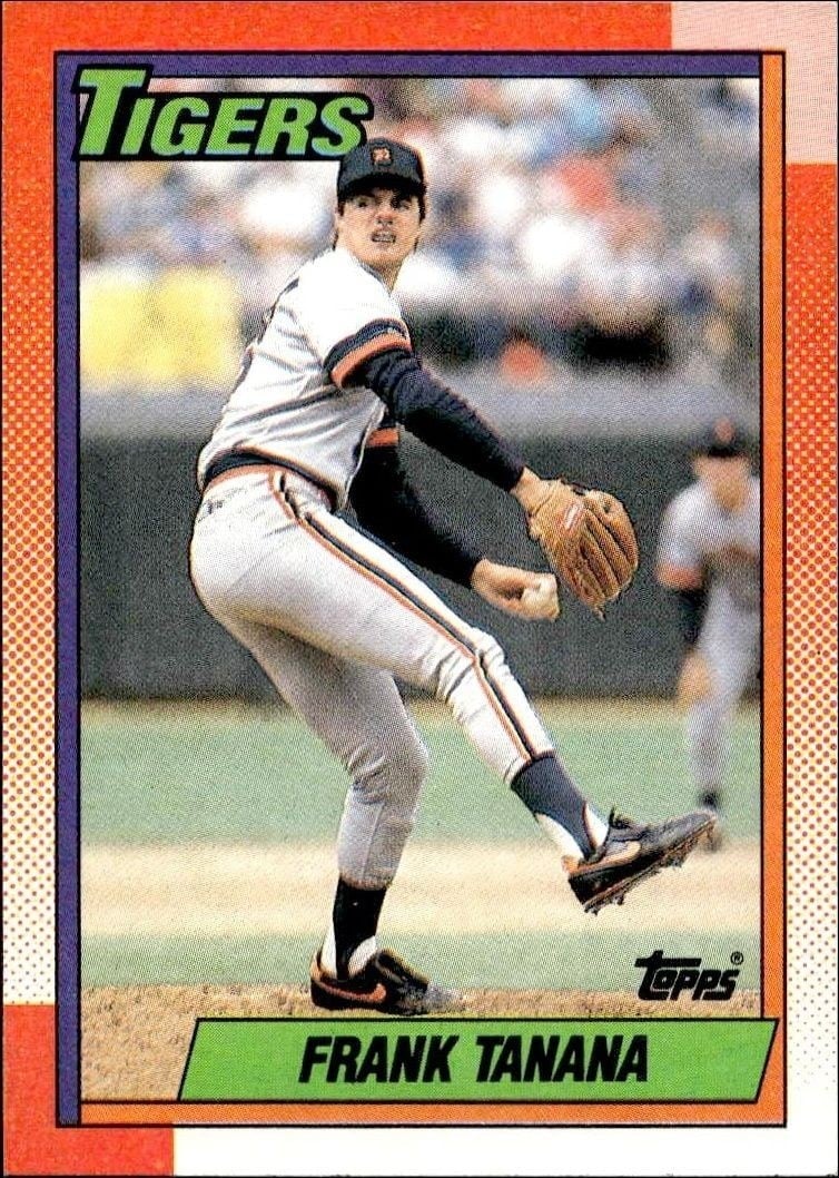 Frank Tanana 1990 Topps #343 Baseball Trading Card - Front 1990 Topps Frank Tanana #343 baseball trading card front