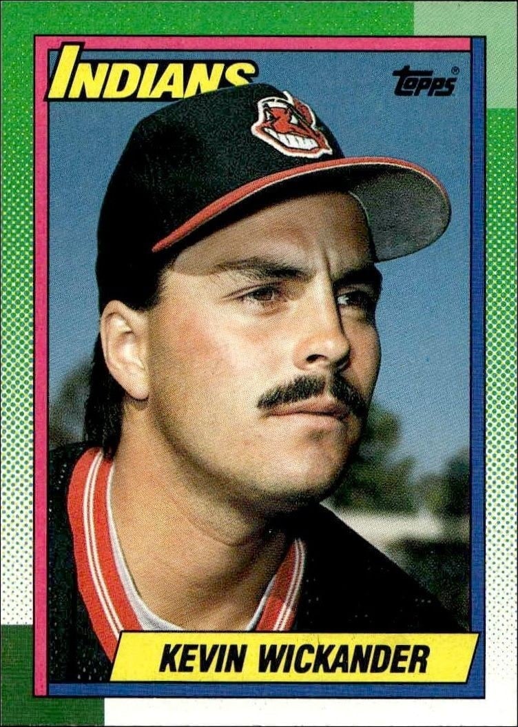 Kevin Wickander 1990 Topps #528 Baseball Trading Card - Front 1990 Topps Kevin Wickander #528 baseball trading card front