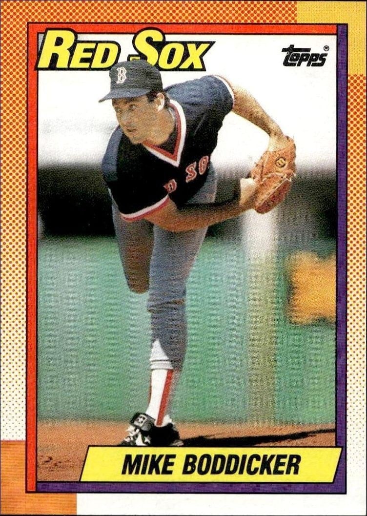 Mike Boddicker 1990 Topps #652 Baseball Trading Card - Front 1990 Topps Mike Boddicker #652 baseball trading card front