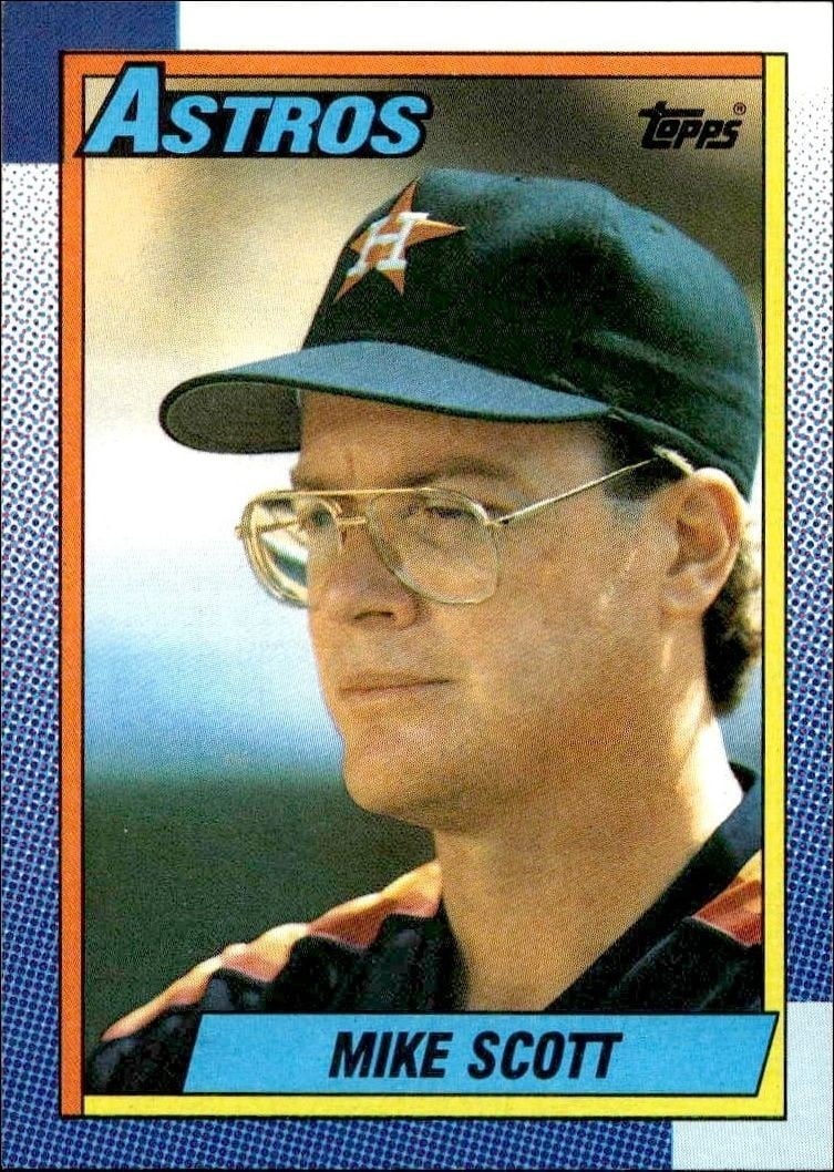 Mike Scott 1990 Topps #460 Baseball Trading Card - Front 1990 Topps Mike Scott #460 baseball trading card front