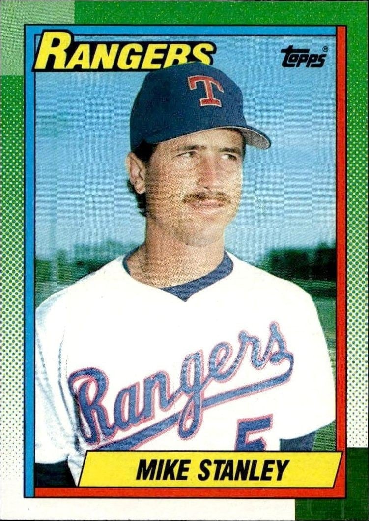 Mike Stanley 1990 Topps #92 Baseball Trading Card - Front 1990 Topps Mike Stanley #92 baseball trading card front