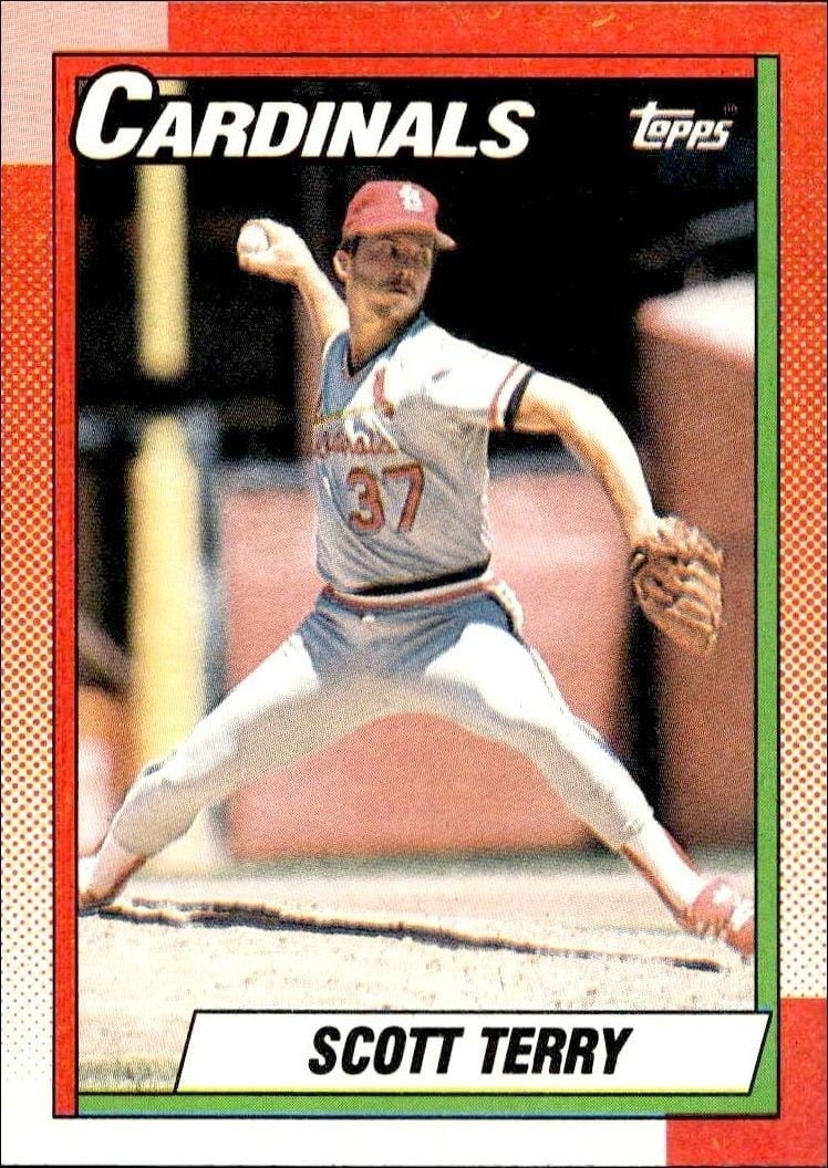 Scott Terry 1990 Topps #82 Baseball Trading Card - Front 1990 Topps Scott Terry #82 baseball trading card front