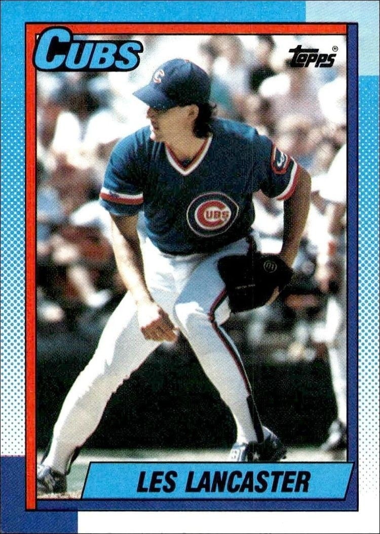 Les Lancaster 1990 Topps #437 Baseball Trading Card - Front 1990 Topps Les Lancaster #437 baseball trading card front