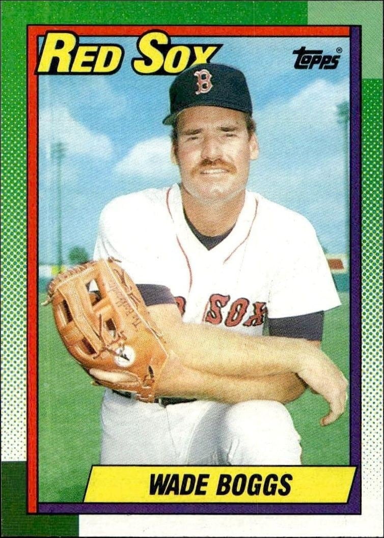 Wade Boggs 1990 Topps #760 Baseball Trading Card - Front 1990 Topps Wade Boggs #760 baseball trading card front