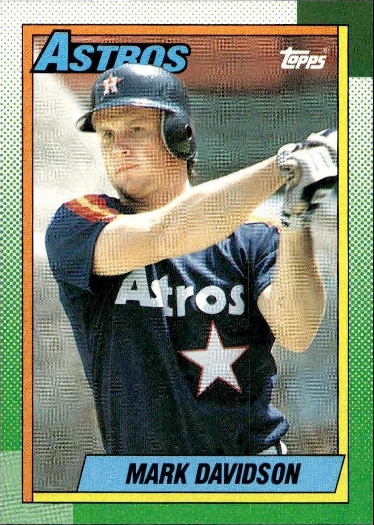 Mark Davidson 1990 Topps #267 Baseball Trading Card - Front 1990 Topps Mark Davidson #267 baseball trading card front