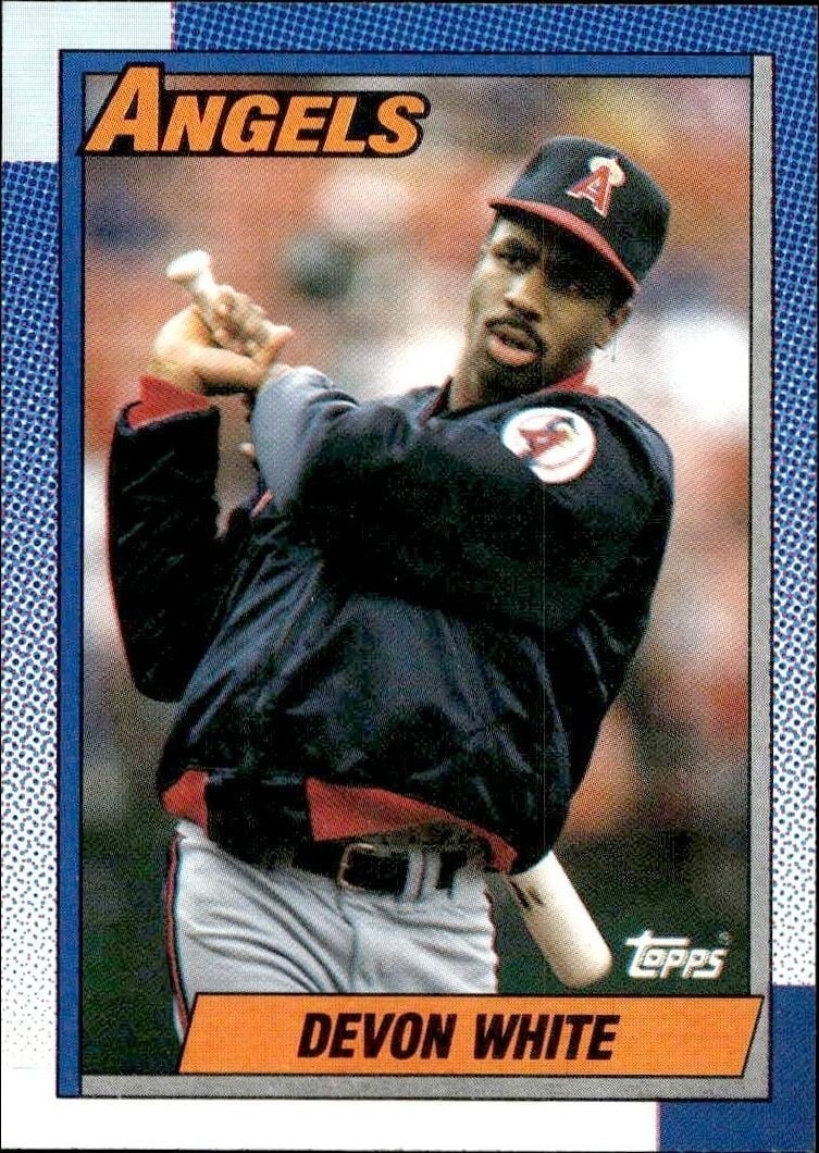 Devon White 1990 Topps #65 Baseball Trading Card - Front 1990 Topps Devon White #65 baseball trading card front