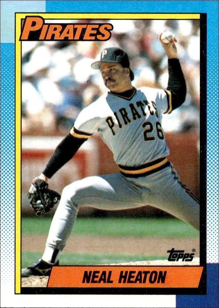 Neal Heaton 1990 Topps #539 Baseball Trading Card - Front 1990 Topps Neal Heaton #539 baseball trading card front