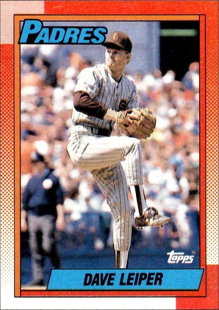 Dave Leiper 1990 Topps #773 Baseball Trading Card - Front 1990 Topps Dave Leiper #773 baseball trading card front