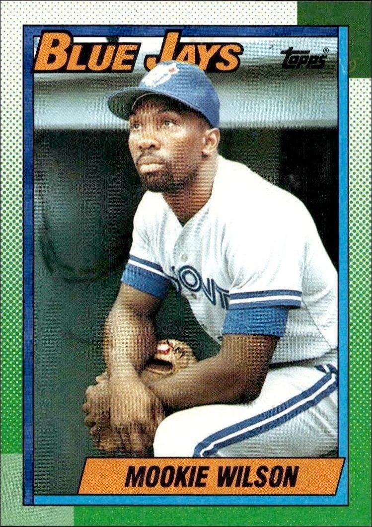 Mookie Wilson 1990 Topps #182 Baseball Trading Card - Front 1990 Topps Mookie Wilson #182 baseball trading card front