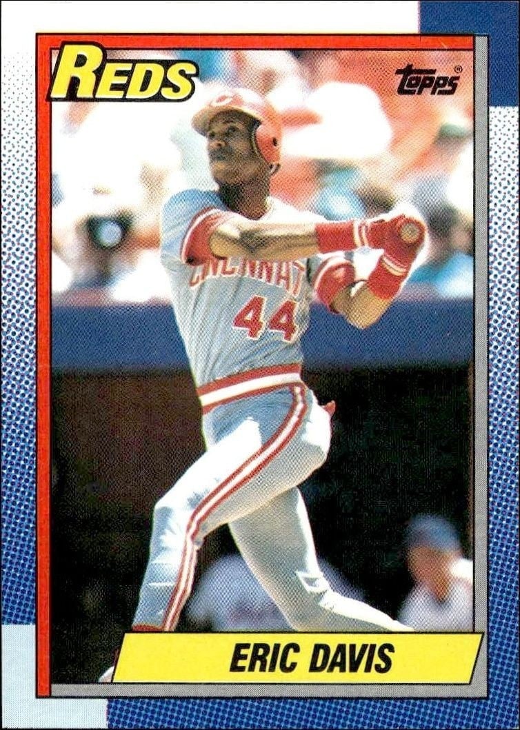 Eric Davis 1990 Topps #260 Baseball Trading Card - Front 1990 Topps Eric Davis #260 baseball trading card front
