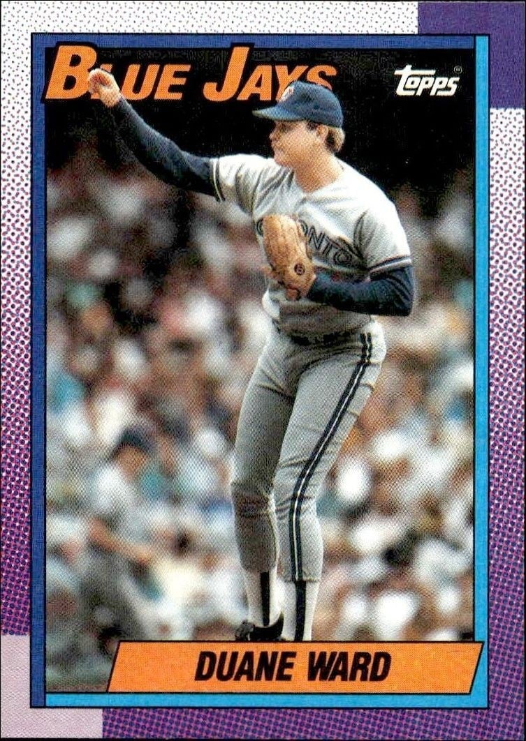 Duane Ward 1990 Topps #28 Baseball Trading Card - Front 1990 Topps Duane Ward #28 baseball trading card front