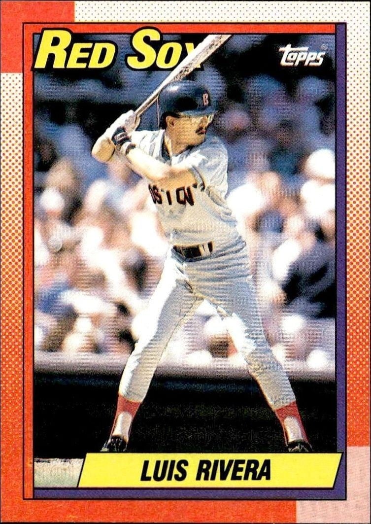 Luis Rivera 1990 Topps #601 Baseball Trading Card - Front 1990 Topps Luis Rivera #601 baseball trading card front