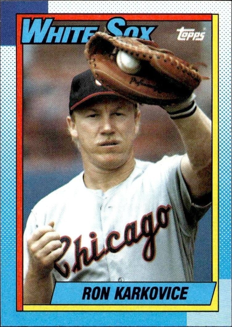 Ron Karkovice 1990 Topps #717 Baseball Trading Card - Front 1990 Topps Ron Karkovice #717 baseball trading card front