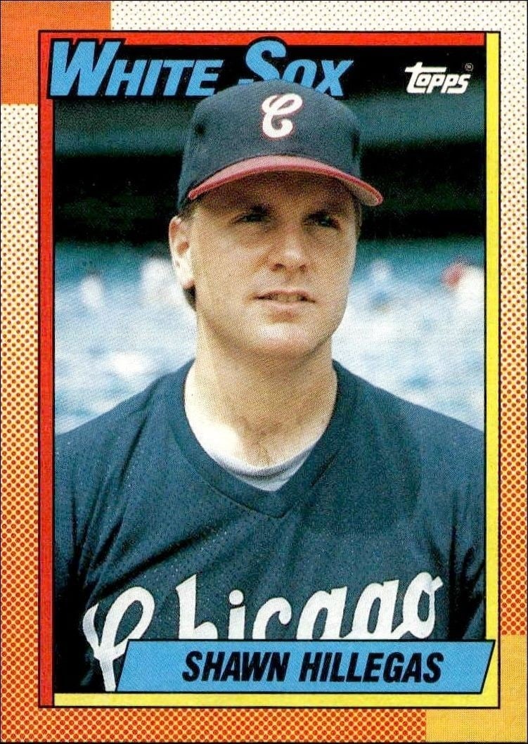 Shawn Hillegas 1990 Topps #93 Baseball Trading Card - Front 1990 Topps Shawn Hillegas #93 baseball trading card front