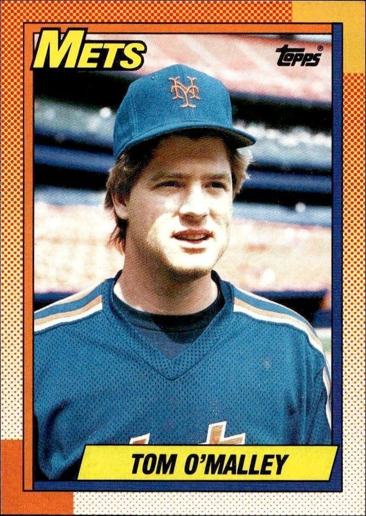 Tom O'Malley 1990 Topps #504 Baseball Trading Card - Front 1990 Topps Tom O'Malley #504 baseball trading card front
