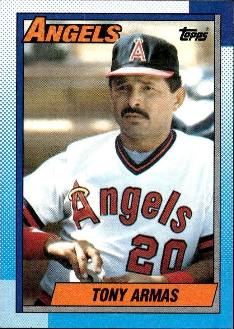 Tony Armas 1990 Topps #603 Baseball Trading Card - Front 1990 Topps Tony Armas #603 baseball trading card front