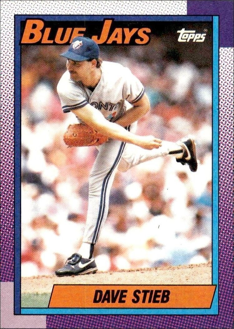 Dave Stieb 1990 Topps #320 Baseball Trading Card - Front 1990 Topps Dave Stieb #320 baseball trading card front