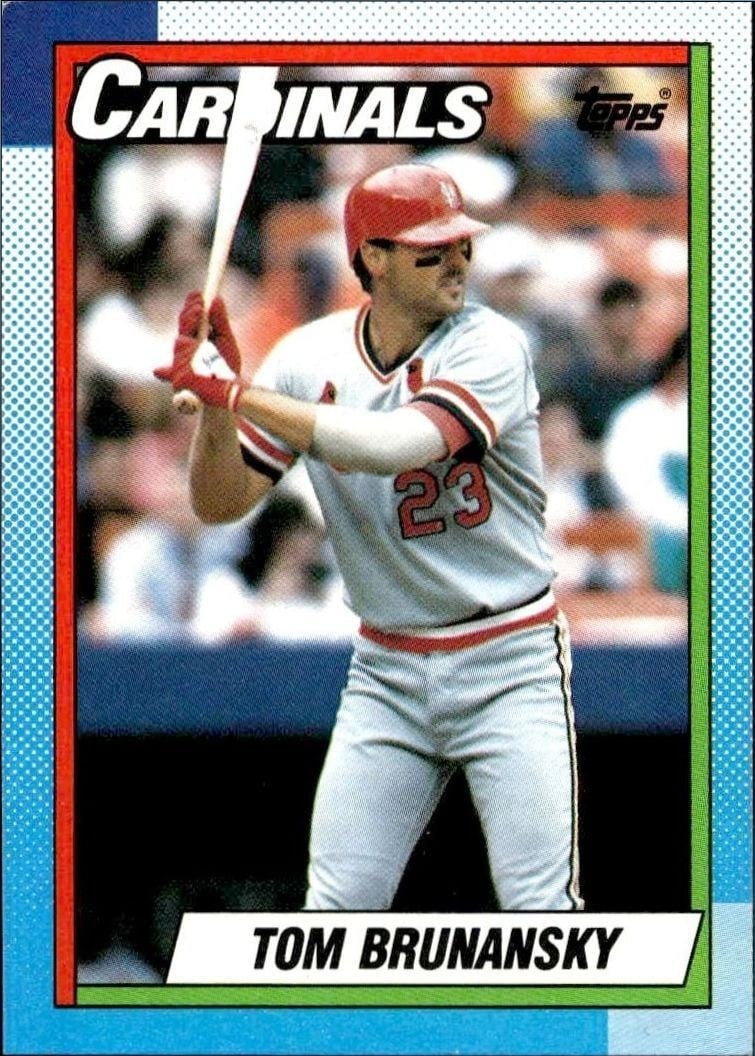 Tom Brunansky 1990 Topps #409 Baseball Trading Card - Front 1990 Topps Tom Brunansky #409 baseball trading card front