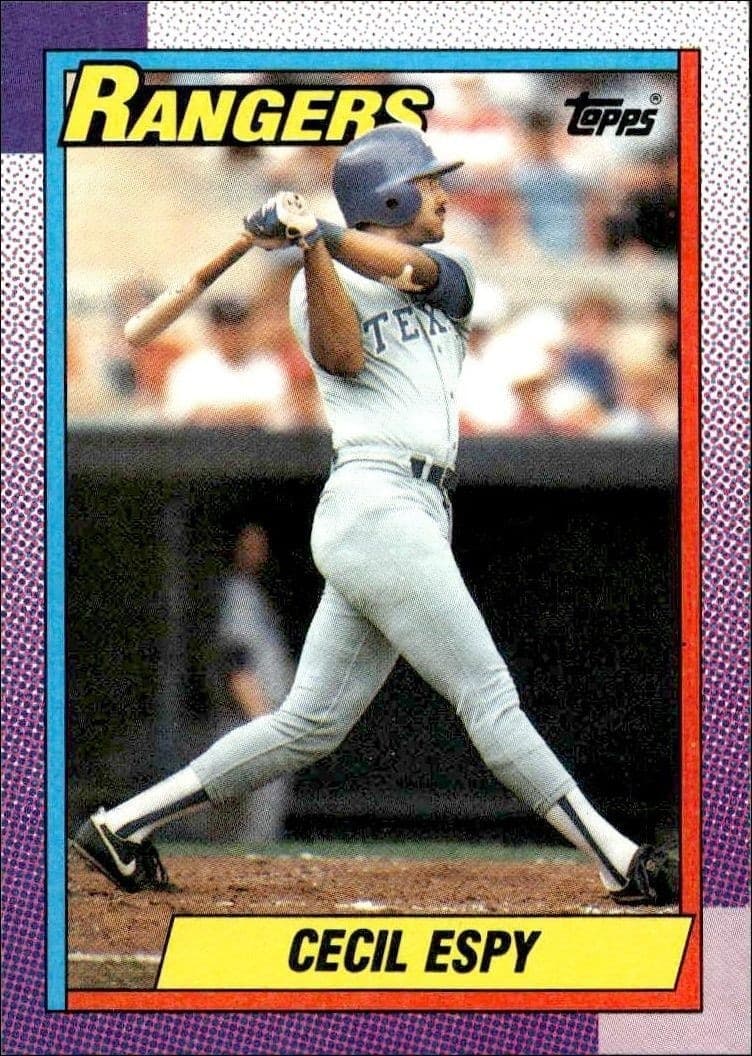 1990 Topps Cecil Espy #496 trading card