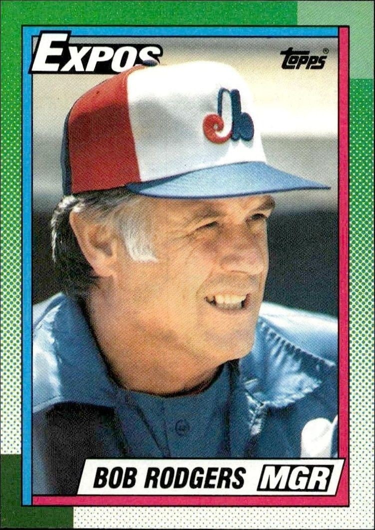 Bob Rodgers 1990 Topps #81 Baseball Trading Card - Front 1990 Topps Bob Rodgers #81 baseball trading card front