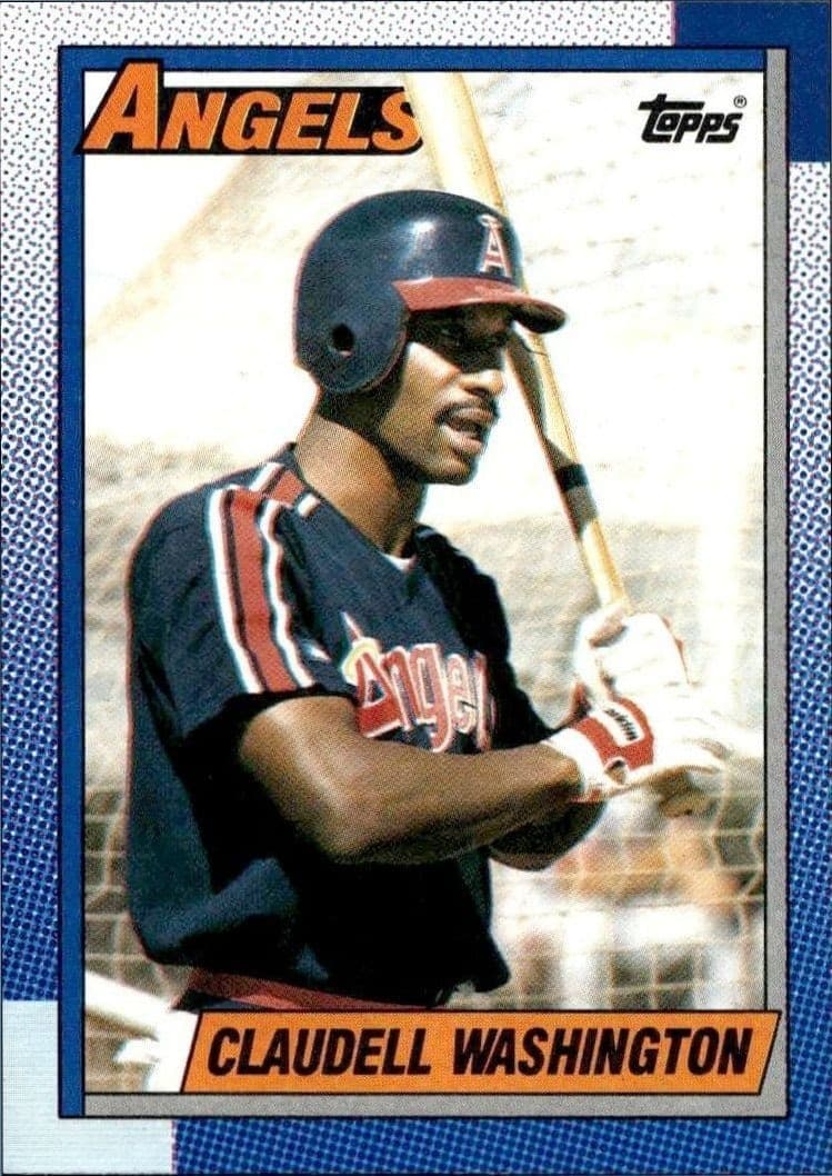 1990 Topps Claudell Washington #705 trading card