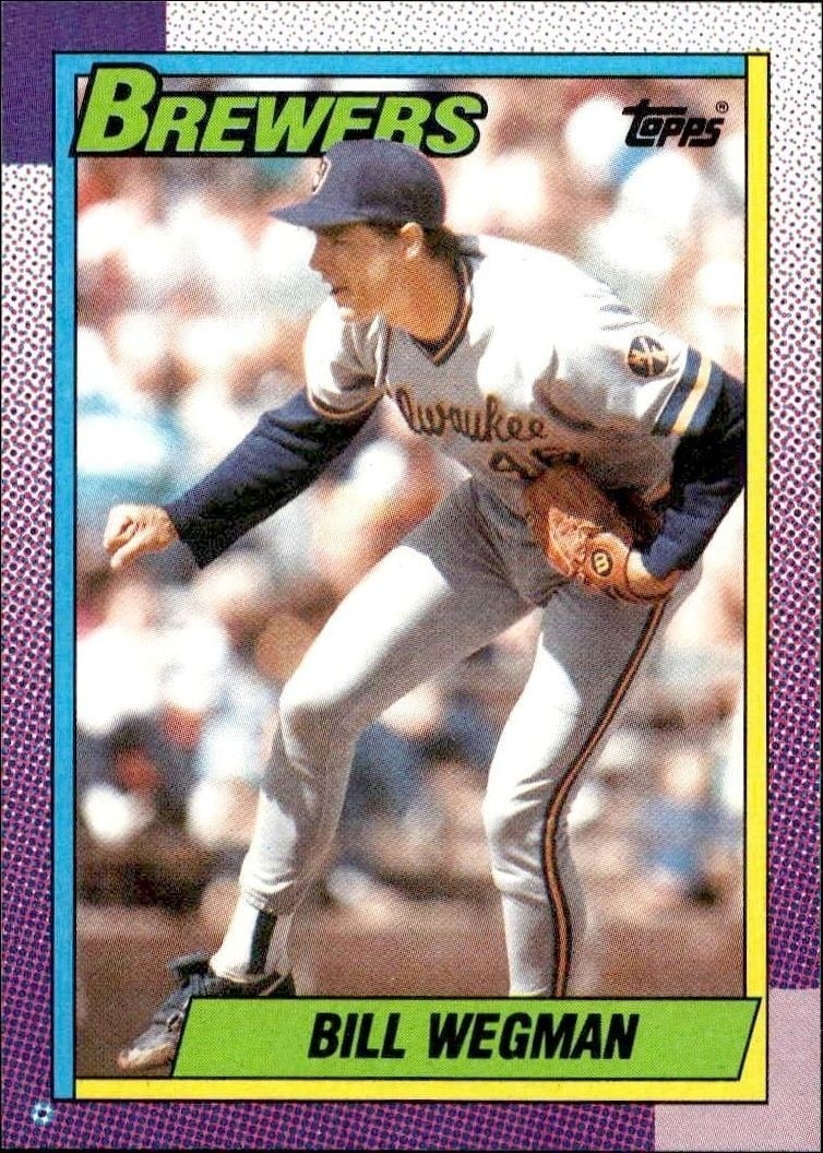 Bill Wegman 1990 Topps #333 Baseball Trading Card - Front 1990 Topps Bill Wegman #333 baseball trading card front