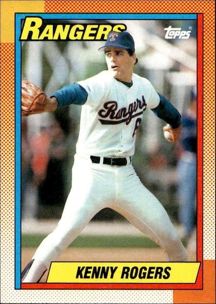 Kenny Rogers 1990 Topps #683 Baseball Trading Card - Front 1990 Topps Kenny Rogers #683 baseball trading card front
