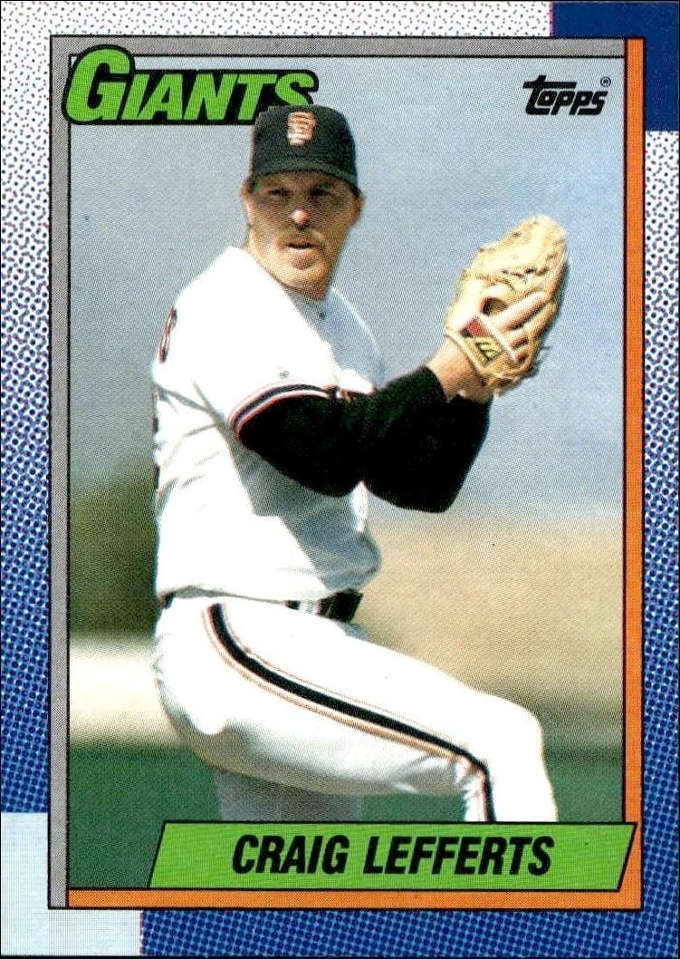 Craig Lefferts 1990 Topps #158 Baseball Trading Card - Front 1990 Topps Craig Lefferts #158 baseball trading card front