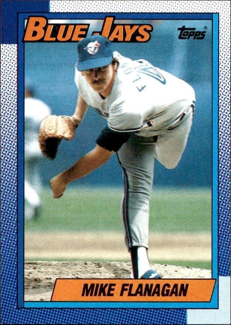 Mike Flanagan 1990 Topps #78 Baseball Trading Card - Front 1990 Topps Mike Flanagan #78 baseball trading card front