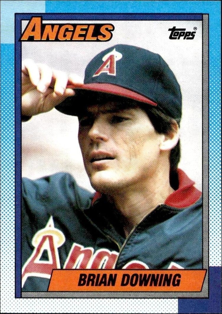 Brian Downing 1990 Topps #635 Baseball Trading Card - Front 1990 Topps Brian Downing #635 baseball trading card front