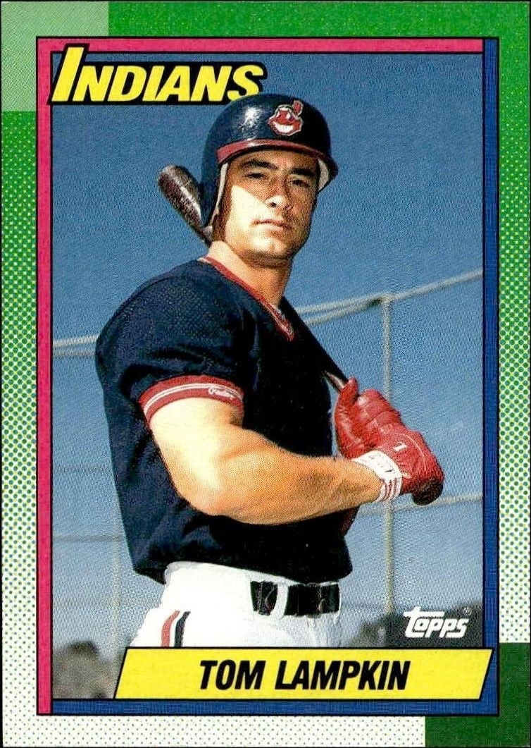 Tom Lampkin 1990 Topps #172 Baseball Trading Card - Front 1990 Topps Tom Lampkin #172 baseball trading card front