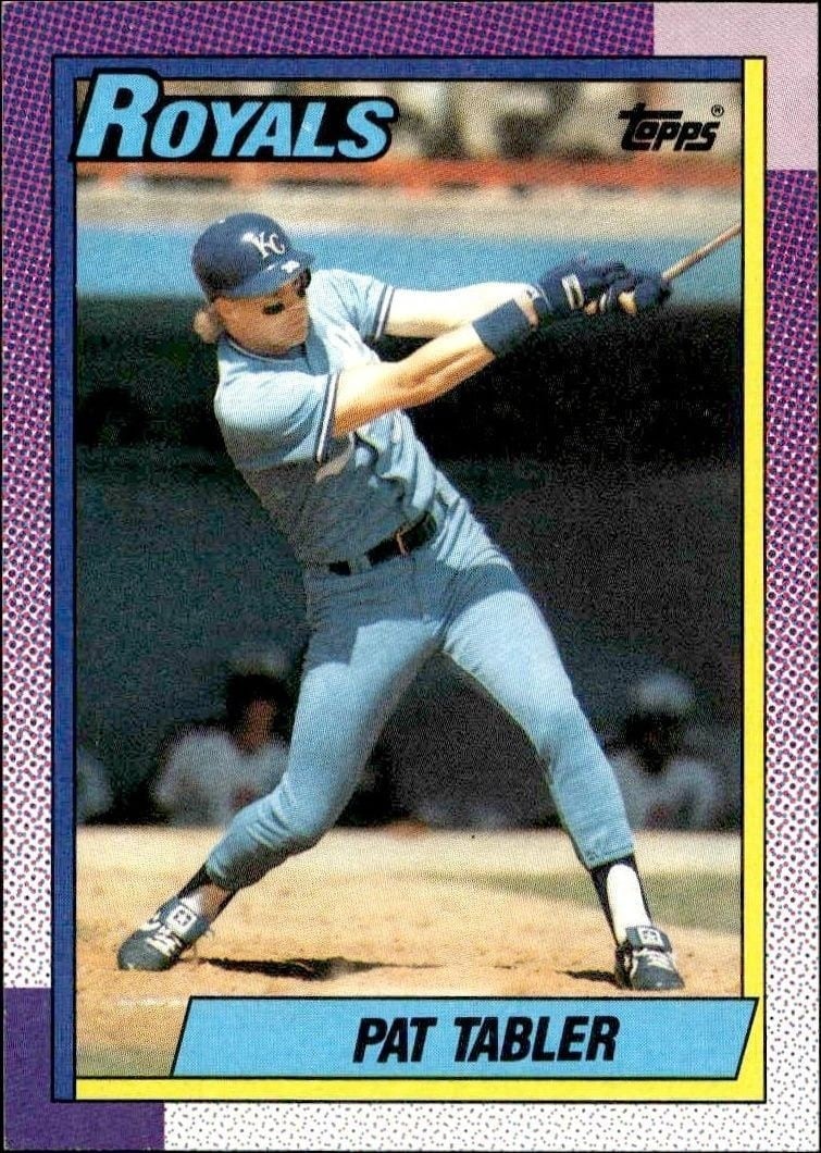 Pat Tabler 1990 Topps #727 Baseball Trading Card - Front 1990 Topps Pat Tabler #727 baseball trading card front