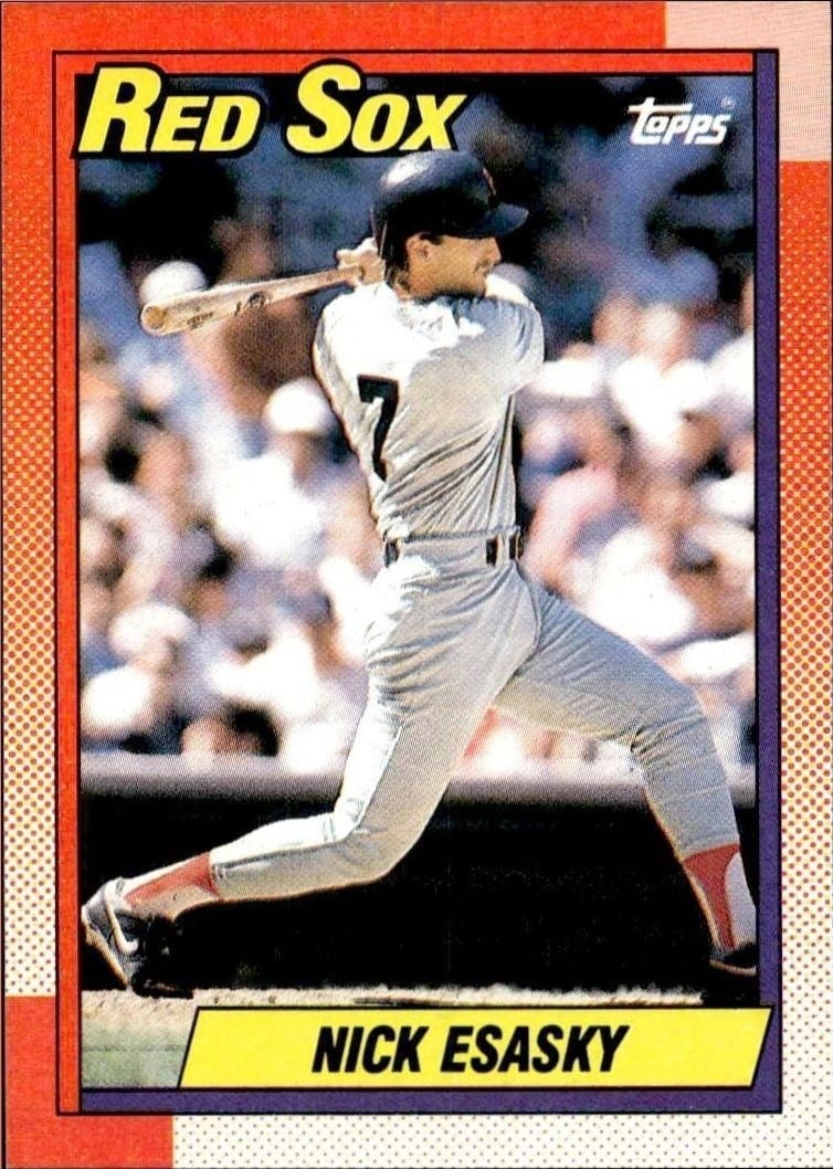 Nick Esasky 1990 Topps #206 Baseball Trading Card - Front 1990 Topps Nick Esasky #206 baseball trading card front