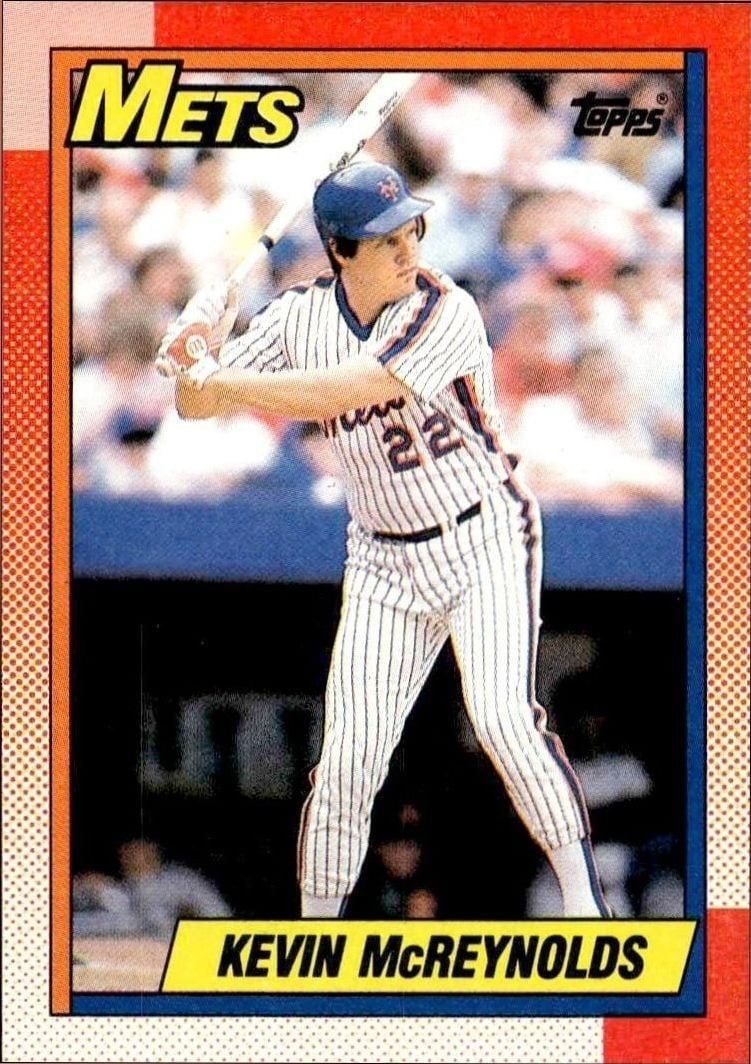 Kevin McReynolds 1990 Topps #545 Baseball Trading Card - Front 1990 Topps Kevin McReynolds #545 baseball trading card front