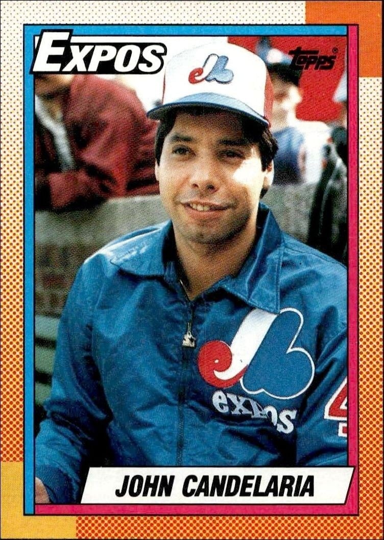 John Candelaria 1990 Topps #485 Baseball Trading Card - Front 1990 Topps John Candelaria #485 baseball trading card front