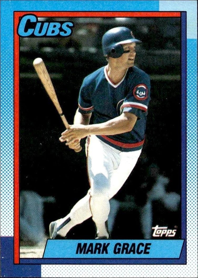 Mark Grace 1990 Topps #240 Baseball Trading Card - Front 1990 Topps Mark Grace #240 baseball trading card front