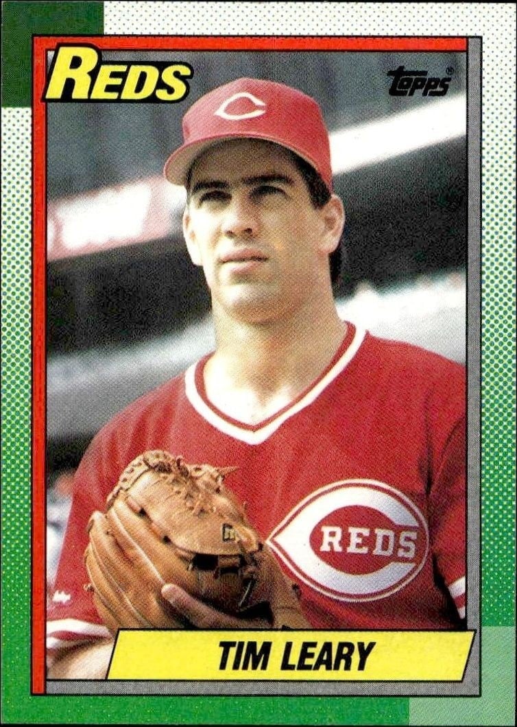 Tim Leary 1990 Topps #516 Baseball Trading Card - Front 1990 Topps Tim Leary #516 baseball trading card front
