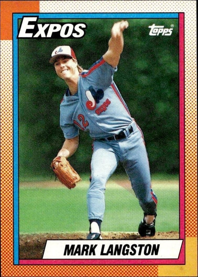 Mark Langston 1990 Topps #530 Baseball Trading Card - Front 1990 Topps Mark Langston #530 baseball trading card front