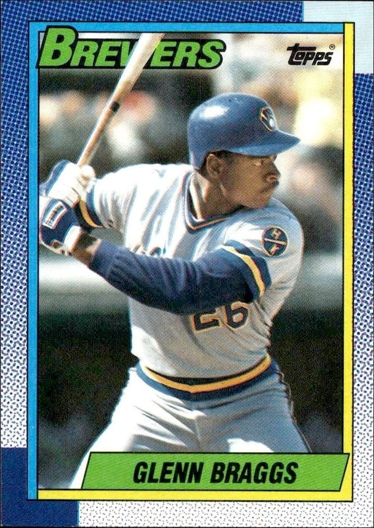 Glenn Braggs 1990 Topps #88 Baseball Trading Card - Front 1990 Topps Glenn Braggs #88 baseball trading card front