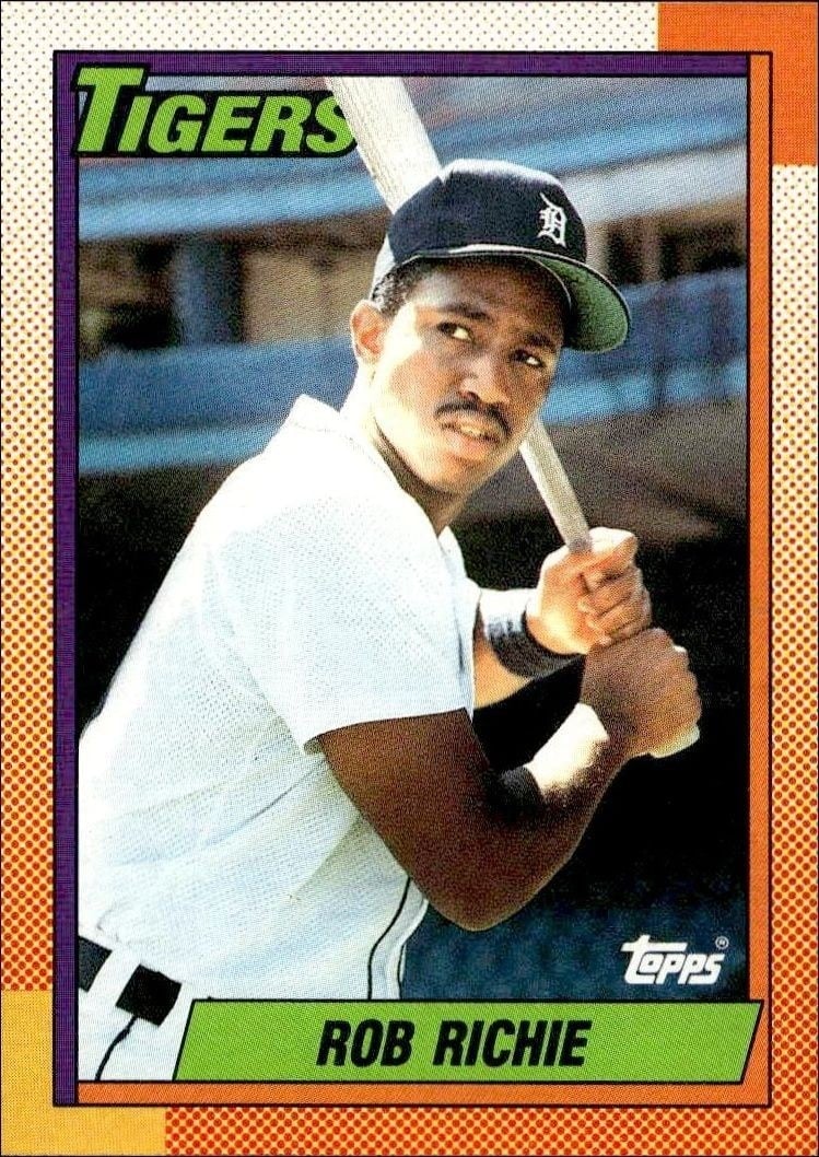 Rob Richie 1990 Topps #146 Baseball Trading Card - Front 1990 Topps Rob Richie #146 baseball trading card front