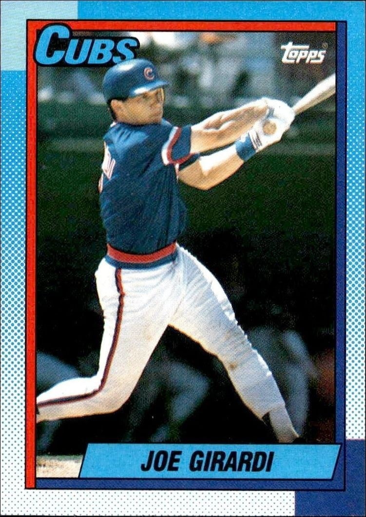 Joe Girardi 1990 Topps #12 Baseball Trading Card - Front 1990 Topps Joe Girardi #12 baseball trading card front