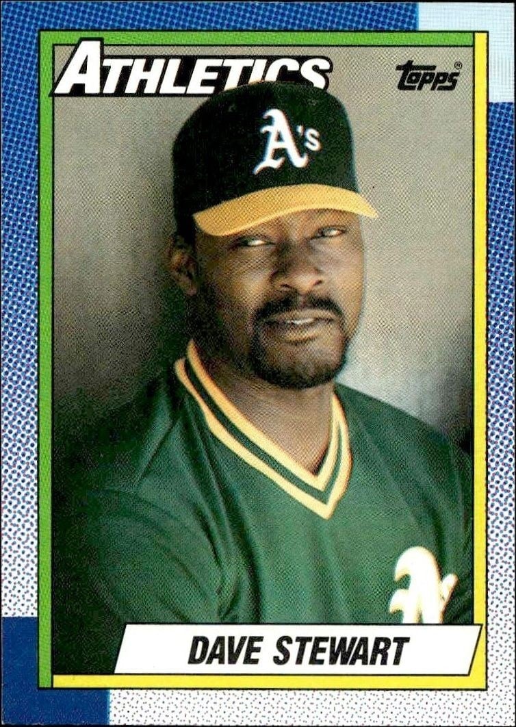 Dave Stewart 1990 Topps #270 Baseball Trading Card - Front 1990 Topps Dave Stewart #270 baseball trading card front